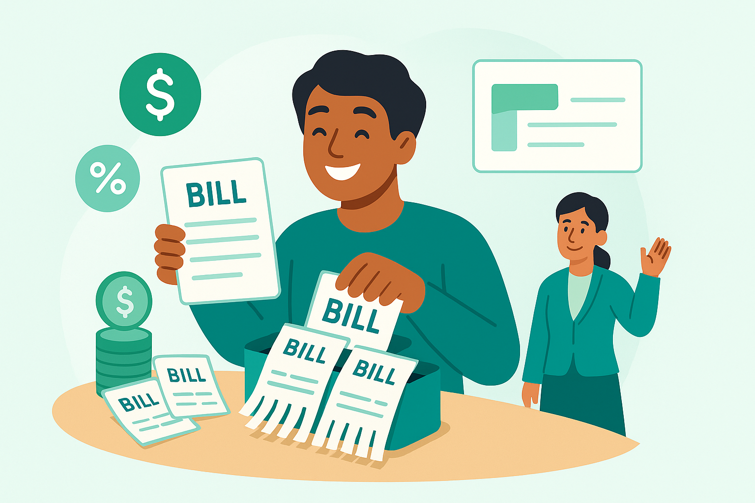 Debt Consolidation - Professional debt relief illustration